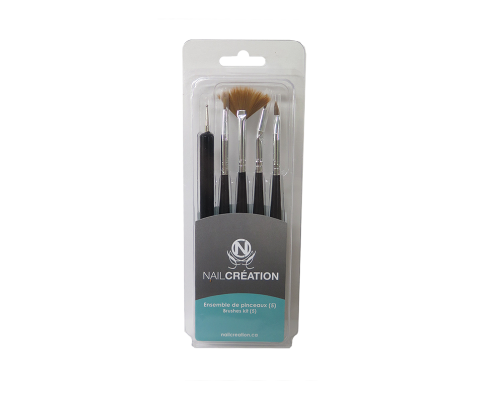 Brush Kit for Manicure, 5 units Nail Création Sets Jean Coutu