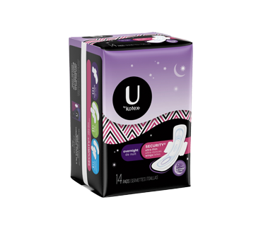 Security Ultra Thin Pads Overnight With Wings 14 Units U By Kotex