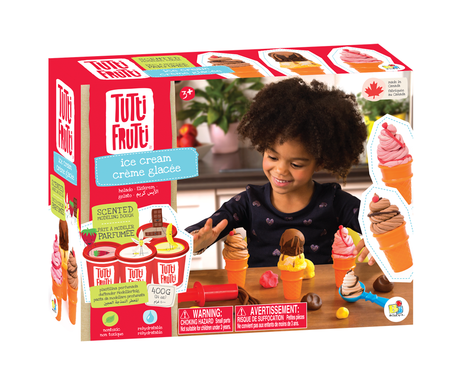 Scented Modeling Dough, 400 g, Ice Cream Tutti Frutti Jean Coutu