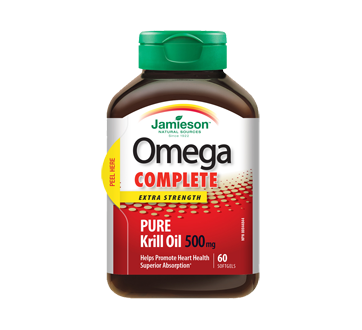 Image 1 of product Jamieson - Omega Complete Super Krill Extra Strength 500 mg, 60 units