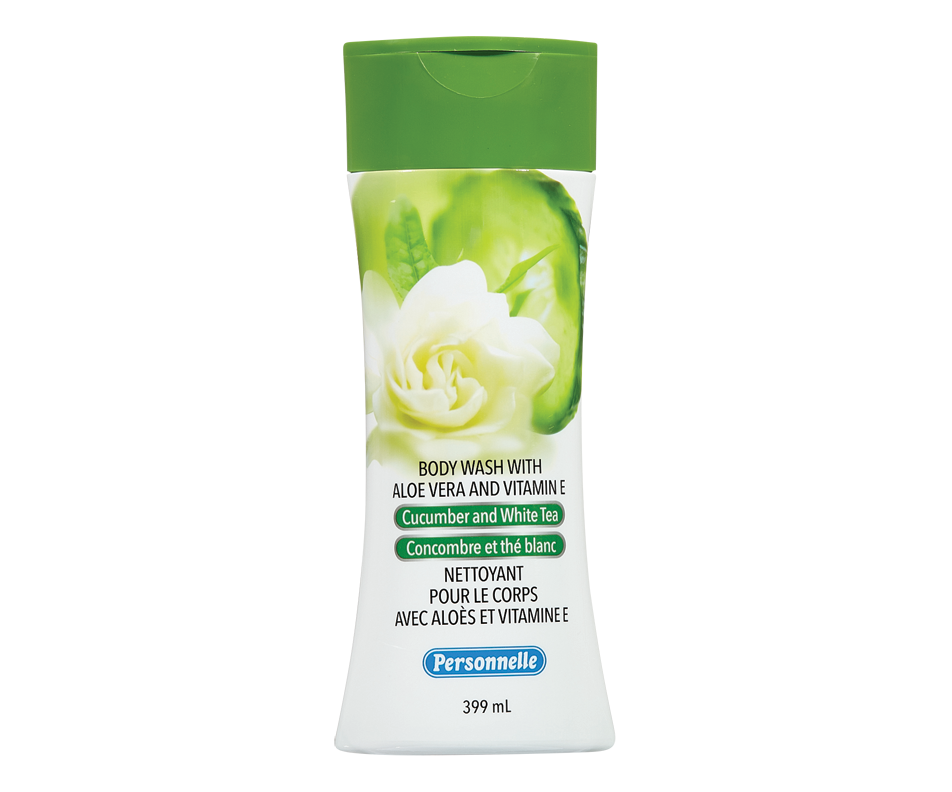 Body Wash with Aloe Vera And Vitamin E, Cucumber and White Tea, 399 ml