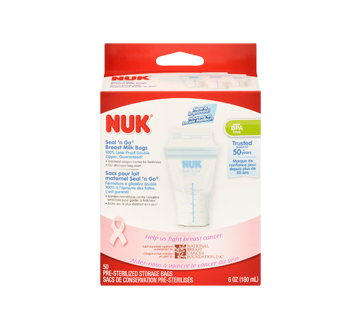 Image 3 of product NUK - Seal 'n Go Breast Milk Bags, 50 x 180 ml