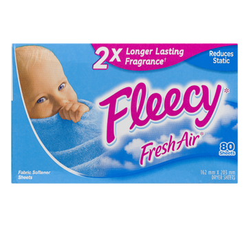Fabric Softener Sheets, 80 units, Fresh Air – Fleecy : Fabric