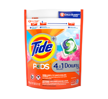 Image of product Tide - Pods Plus Downy HE Turbo Liquid Detergent Pacs, 23 units, April Fresh