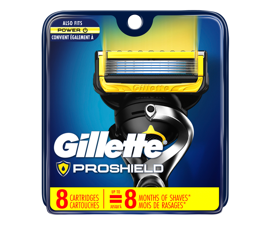 ProShield Men's Razor Blades Refills, 8 units Gillette Manual razor