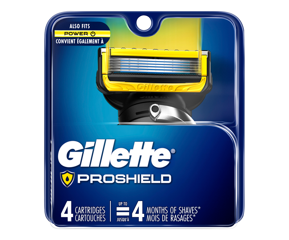 ProShield Men's Razor Blades Refills, 4 units Gillette Manual razor