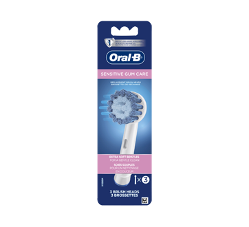 Image of product Oral-B - Sensitive Gum Care Electric Toothbrush Replacement Brush Head, 3 units