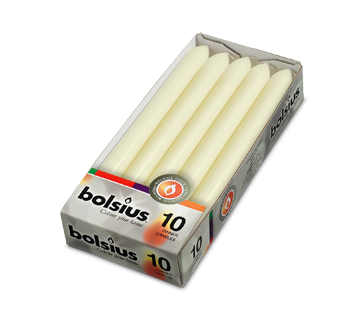 Dinner Candles, 10 units, Ivory