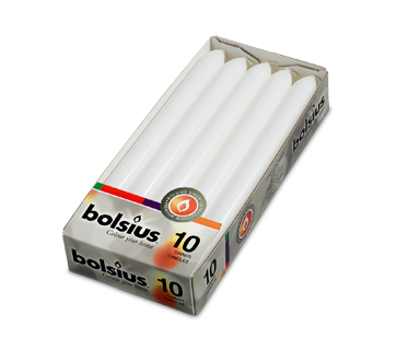 Image of product Bolsius - Dinner Candles, 10 units, White