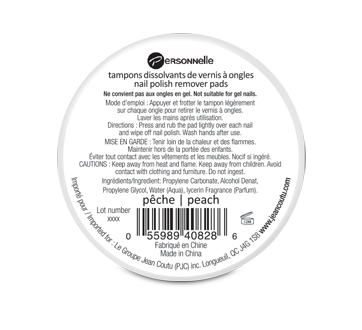 Image 2 of product Personnelle Cosmetics - Nail Polish Remover Pads, 32 units, Peach