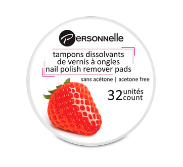 Nail Polish Remover Pads, 32 units, Strawberry