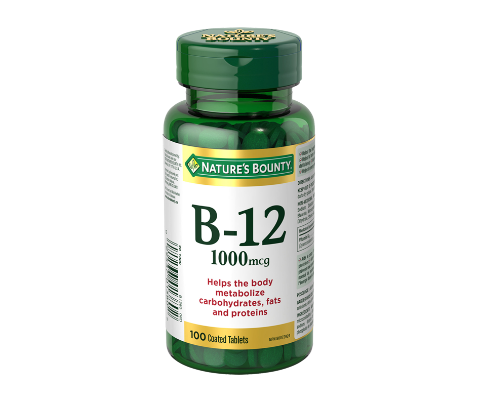 Vitamin B12 1000 mcg, 100 units Nature's Bounty Vitamin B Jean Coutu