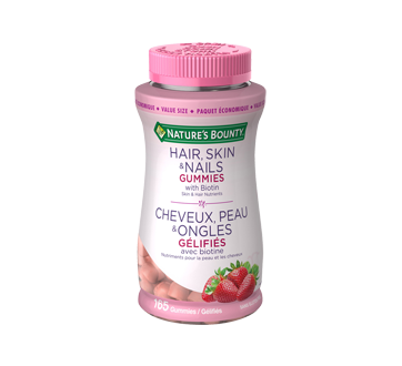 Image of product Nature's Bounty - Hair, Skin & Nail Gummies, 165 units, Strawberry