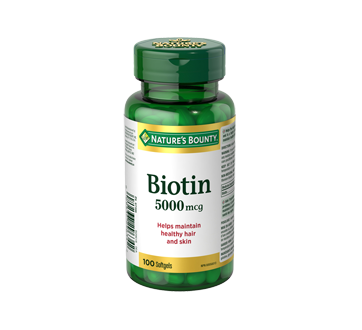 Image of product Nature's Bounty - Biotin 5000 mcg, 100 units
