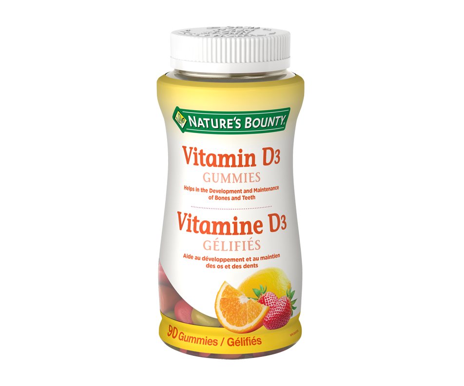 Vitamin D Gummies, 90 units Nature's Bounty Vitamin D Jean Coutu