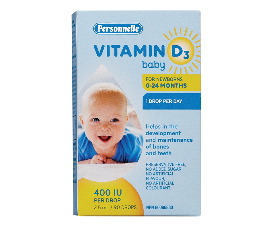 Vitamin D3 Baby 024 Months, 2.5 ml Personnelle Wellness Jean Coutu