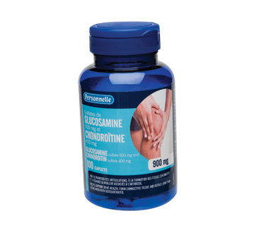 Image of product Personnelle - Glucosamine Sulfate and Chondroitin Sulfate, Caplets 900 mg, 100 units