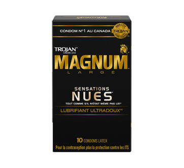 Image 2 of product Trojan - Magnum Naked Sensations Lubricated Condoms, 10 units