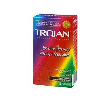 Lucious Flavours Lubricated Condoms, 12 units