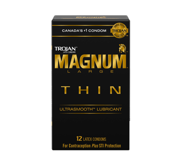 Image 1 of product Trojan - Magnum Thin Lubricated Condoms, 12 units