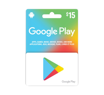 $15 Google Play Gift Card, 1 unit