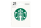 Thumbnail of product Incomm - $25 Starbucks Gift Card, 1 unit