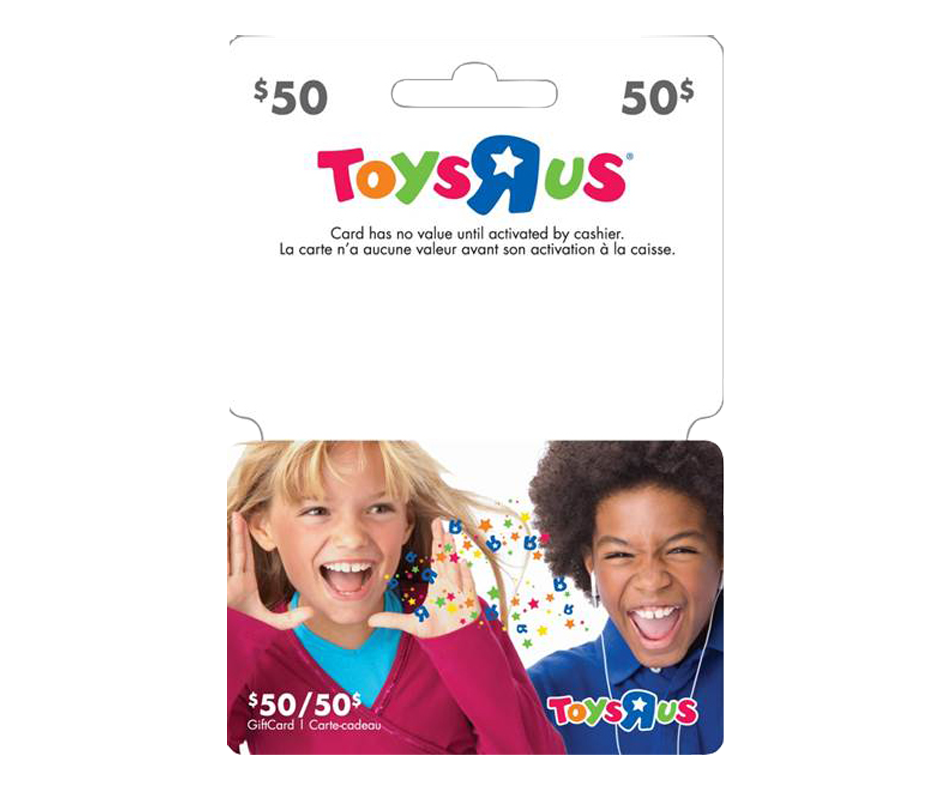 50 Toys"R"Us Gift Card, 1 unit Other gift cards Jean Coutu