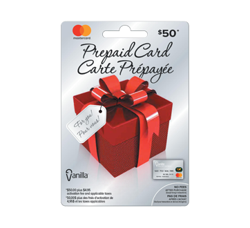 $50 Vanilla Prepaid Mastercard, 1 unit - Incomm : Financial cards | Jean Coutu