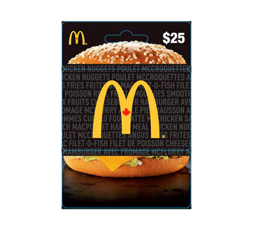 Image Of Product Incomm 25 Mcdonald S Gift Card