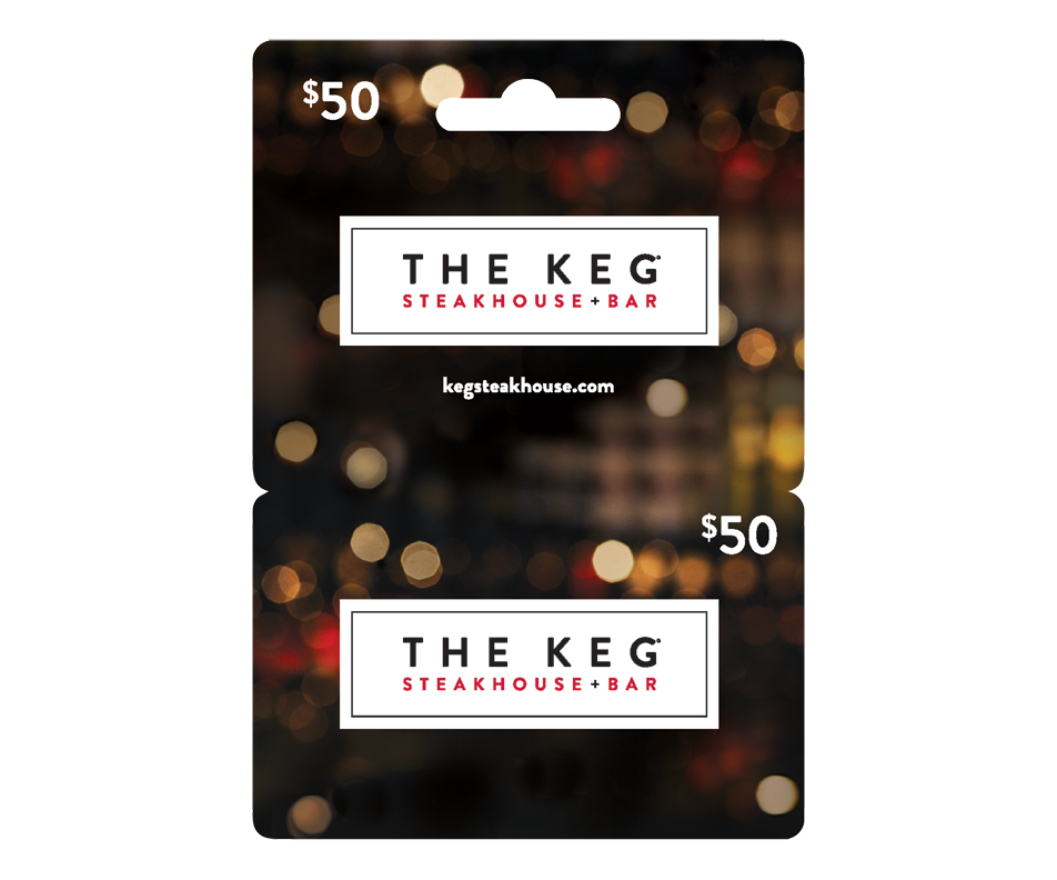 50 The Keg Steakhouse Gift Card, 1 unit Restaurant cards