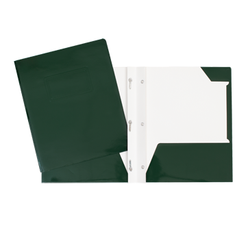 Image of product Geo - Laminated Carton Portfolio, 1 unit, Dark Green