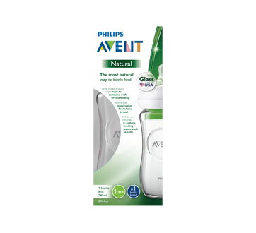 avent natural 240ml glass feeding bottle