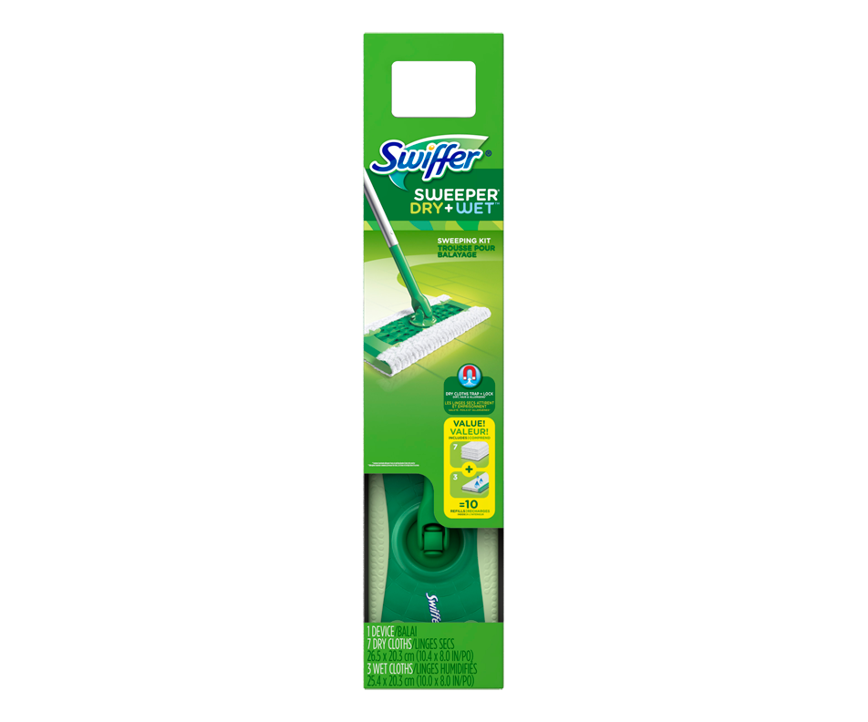 Sweeper Driy + Wet Sweeping Kit Swiffer Dust cleaner Jean Coutu