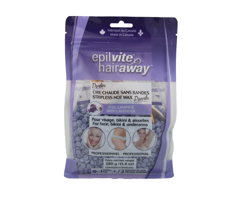 Hot Wax Pearls, 380 g, Lavender Epil Vite Wax hair removal Jean Coutu