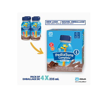 Image 2 of product PediaSure - Complete Nutritional Supplement for Kids, Chocolate, 4 x 235 ml