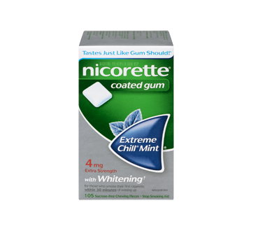 Image of product Nicorette - Nicorette Gum, 105 units, 4 mg, Extreme Chill