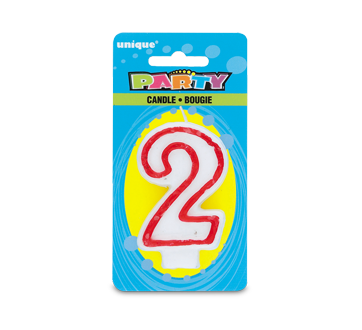 Image of product Unique - Party Numeral Candle, 1 unit, 2