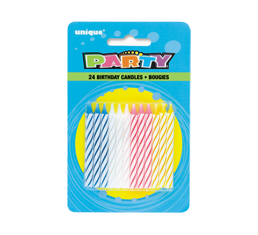 Image of product Unique - Spiral Birthday Candles , 24 units