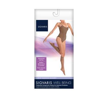 Image of product Sigvaris - Sheer Fashion for Women 120, Calf, size A, Suntan