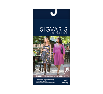 Image of product Sigvaris - Sheer Fashion for Women 120, Maternity pantyhose, size B, Black