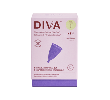 DivaCup Menstrual Cup, 1 unit, Model 1