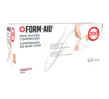 Image of product Formedica - Form-Aid Non-Woven Non-Sterile Compresses 10 cm x 10 cm, 200 units