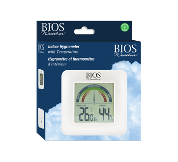 Indoor Hygrometer with Bios Confort Scale, 1 unit 