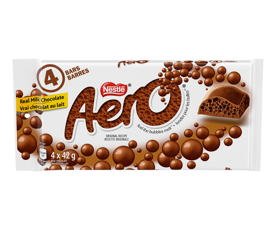 Aero Chocolate Wafer Bars, 180 g Nestlé In a bag Jean Coutu