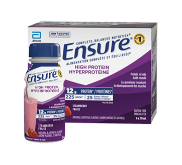 Image 1 of product Ensure - High Protein Meal Replacement, Strawberry, 6 x 235 ml