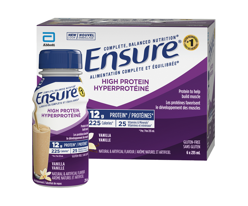 High Protein Meal Replacement, Vanilla, 6 x 235 ml Ensure Wellness