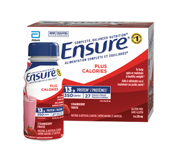 Image 1 of product Ensure - Ensure Plus Calories Meal Replacement, 6 x 235 ml, Strawberry