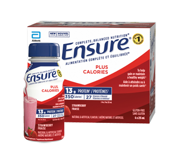 Ensure Plus Calories Meal Replacement, 6 x 235 ml, Strawberry