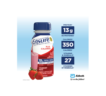 Image 2 of product Ensure - Ensure Plus Calories Meal Replacement, 6 x 235 ml, Strawberry