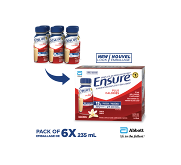 Image 2 of product Ensure - Ensure Plus Calories Meal Replacement, 6 x 235 ml, Vanilla